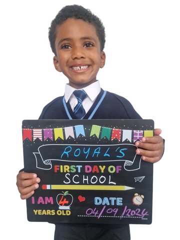 First Day of School Sign Double Sided Chalkboard Sign